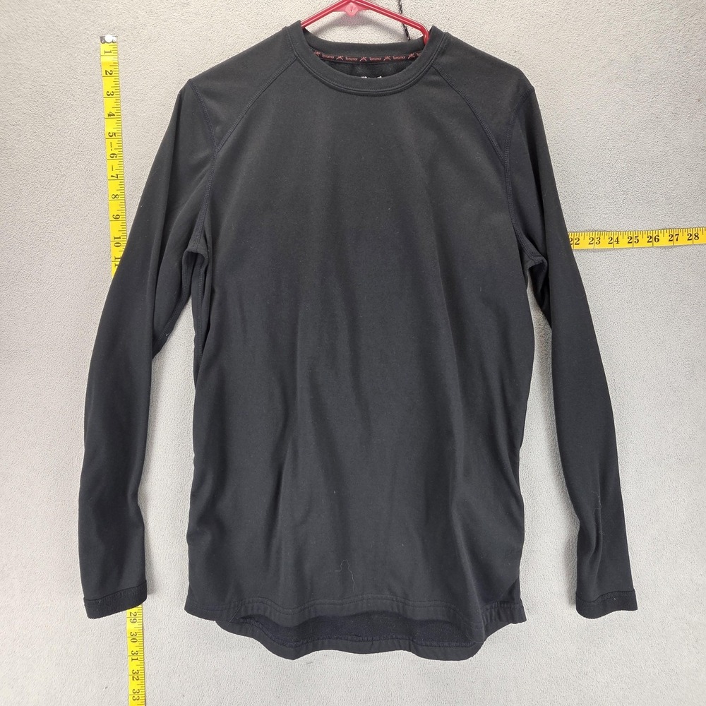 Terramar Shirt Mens Medium Black Long Sleeve Fleece Thermal Base Layer